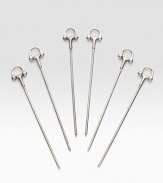 Sleek miniature horse bits lend equestrian elegance to this handsome set of six.Silver-plated brass4½ HHand washImported