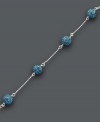 Get ready for the dance floor in this disco ball-inspired bracelet. Giani Bernini's playful style features blue crystal balls strung from a delicate sterling silver chain. Approximate length: 7-1/2 inches.