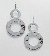 A chic and sleek style in hammered sterling silver drop design. Sterling silverDrop, about 2.1Hook backImported 