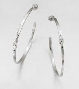 A classic hoop design with a chic buckle detail. Ion-plated steelLength, about 2.25Post backImported 