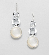 From the Scultura Collection. Wavy links in hammered sterling silver with a beautiful drop of mother-of-pearl. Mother-of-pearlSterling silverDrop, about 2Hook backImported 