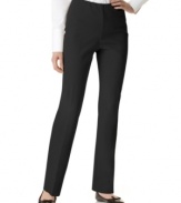 Sleek and sophisticated, these J Jones New York pants feature side-zip styling and a comfy elastic waistband for ease of wear.