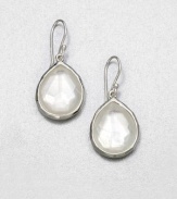 From the Wonderland Collection. Gorgeous, faceted mother-of-pearl stones in sleek sterling silver. Sterling silverMother-of-pearlDrop, about 1¼Hook backImported 