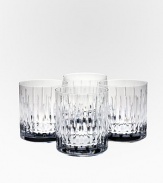 An elegant set of crystal barware favorites, handcut with striking detail to enliven any evening or occasion. Set of 4 Full lead crystal Each, 3½ high Hand wash Imported 