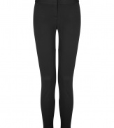 Build the foundation of countless looks with Theorys ultra-flattering black ankle pants - Hidden hook closure, zip fly, side slit pockets - Form-fitting - Wear with everything from tees and oversized pullovers to silk tops and heels