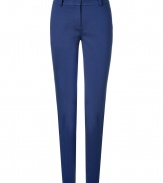 With a streamlined look and rich shade of French blue, Emilio Puccis tailored jersey trousers are as flattering as they are chic - Side and back slit pockets, zip fly, hidden closure, belt loops - Tailored fit, slim leg - Wear with bright printed tops sleek leather accessories