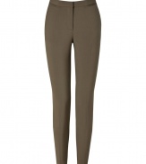 Upgrade your tailored trouser collection with Paul Smiths zipper detailed pants, finished with contrast trim for that characteristic quirky British flair - Side and buttoned back pockets, hidden hook closure, cut-out at back, deep blue zipper trim, zippered ankles - Tailored tapered fit - Wear with cashmere knits and chic Chelsea boots