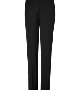 Sleek and sophisticated, Ralph Laurens stretch wool trousers are a chic staple guaranteed for four-season sophistication - Back slit pocket, hidden hook closure - Slim leg, tailored fit - Team with practically anything for a flawless streamlined finish