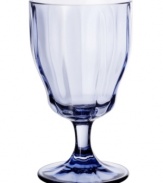 Stemware for every day, any occasion, the Farmhouse Touch goblet features a classic Villeroy & Boch design with a fluted bowl, elegant stem and tapered silhouette, all in cool blue crystal.