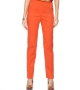 Glam up your office apparel with these bright pants from Jones New York. The fitted shape and high waist showcase your figure for a professional look.