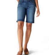 Refresh your denim look with these springy shorts from Levi's! A medium blue wash and Bermuda length is essential for warmer weather.