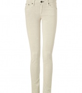 Get the look of the moment in these ultra-chic skinny cords from Rag & Bone - Five-pocket styling, skinny leg, comfortable mid-rise cut, fine wale micro cord texture - Form-fitting - Pair with everything from modern knits and ankle boots to feminine tops and heels