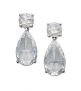 It's your time to shine. Arabella's dazzling teardrop-shaped earrings highlight pear and round-cut Swarovski zirconias (37-1/10 ct. t.w.) set in sterling silver. Approximate drop: 1-1/4 inches.