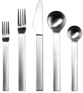 Pure modern. With a minimalist structure and matte finish in durable stainless steel, the Pure flatware set has the combination of form and function that everyday meals demand. Go all out with the Pure hostess set, also by Gourmet Settings.