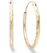 A must-have classic. Giani Bernini's polished hoop earrings update any look. Crafted in 24k gold over sterling silver. Approximate diameter: 3/4 inch.