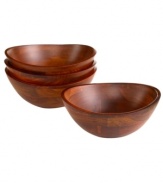 Incorporate the natural richness of cherry wood into any table setting with these Lipper International bowls. Perfect for salad or pasta!