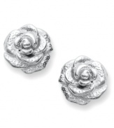 Love defined. Giani Bernini's pretty & petite rose stud earrings feature a delicate design in sterling silver. Approximate diameter: 1/4 inch.