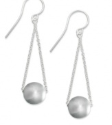 Stay on top of the trends. Giani Bernini's chic drop earrings feature a chain and bead drop design in sterling silver. Approximate drop: 2 inches.