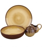 With a homespun feel in hardy stoneware, Sango's Nova Brown serveware and serving dishes set complements three meals a day with simple, versatile style. Featuring contemporary shapes dressed in an earthy glaze to match Nova Brown dinnerware.