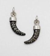 Curvaceous tusk-shaped arcs of marcasite are capped with sterling silver and dotted with faceted studs, creating a look of intriguing radiance.Sterling silverMarcasiteLength, about 1.25Post backMade in Italy