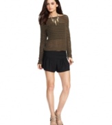 Ruching details make these BCBGeneration shorts a flirty pick for a night out -- a hot alternative to a skirt!