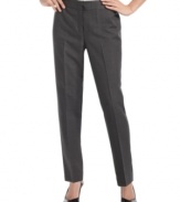 Nine West's cropped trousers make a sophisticated showcase for your favorite flats and pumps. The flat-front silhouette ensures the pants look sleek when paired with jackets, too.