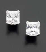 Princess-cut cubic zirconia is a chic alternative to the classic solitaire (2-5/8 ct. t.w.) Set in 14k white gold.