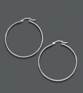 For every look, for every day. Tube hoop earrings crafted from sterling silver are as versatile as your favorite pair of jeans. Approximate diameter: 1-5/8 inches.