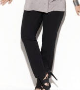 Snag a chic and comfortable look with INC's plus size straight leg pants, featuring pull-on styling.