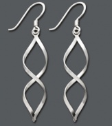 Add style with a dramatic double helix. Giani Bernini's twisting drops in polished sterling silver perfect any look. Approximate drop: 2 inches.