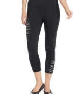 Add a little glamor to your workout in Ideology's active leggings, featuring chic metallic accents. They're an athletic staple for lots of activities from yoga to running!