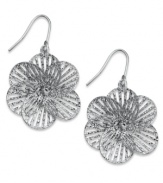 Nature's creation. Giani Bernini draws inspiration from real flowers with these intricate, cut-out drop earrings. Crafted in sterling silver. Approximate drop: 1-1/4 inches.