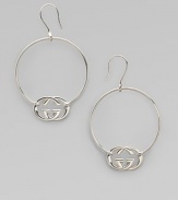 From the Silver Britt Collection. A simply chic design in sterling silver with GG accents. Sterling silverDrop, about 2½Hook backMade in Italy