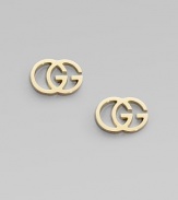 The famous interlocking double G, crafted into stunning studs of 18k yellow gold.18k yellow gold Width, about ½ Post back Made in Italy