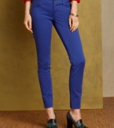 Channel classic Americana style in Tommy Hilfiger's skinny pants, available in bright, bold colors.