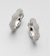 EXCLUSIVELY AT SAKS. A simply chic oval motif, encrusted in crystals for an unique piece. CrystalsRhodium-plated brassLength, about 1Hinged, post backImported 