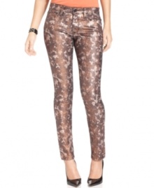 A metallic python print makes these Else Jeans skinny jeans a hot pick for a stylish winter wardrobe!