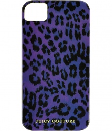 Snap a fun face onto your iPhone with Juicy Coutures eye-catching leopard print case - Printed logo, yellow trim - Stash away in just as bold oversized printed totes