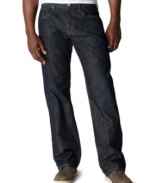 Tired of those too-skinny blues? Keep it loose and laid back with these loose, straight-fit jeans from Levi's.