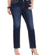 Team your favorite tops with Seven7 Jeans' plus size skinny jeans for a sleek casual look.