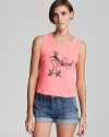 Patterson J. Kincaid collaborates with Disney to create this cheeky tank, a playful addition to your summer line-up.