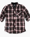 Plaid is a style that stays popular which is why this shirt from Akademiks can be worn with confidence whenever.