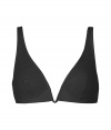 Luxurious underwire bra in fine black synthetic fiber stretch - very comfortable and pleasant on the skin - elegant triangle shape with unpadded cups and adjustable straps - hook closure - perfect for plunging necklines - creates a dream cleavage - perfect snug fit - simple, elegant AND sexy - fits under (almost) all outfits