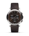 Burberry blends chocolate browns and polished steel for a watch that adds warm tones to your casual look.