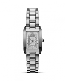 A stylish watch with a practical side, Emporio Armani's diamond-decked chronograph is an elegant choice for day-to-day.