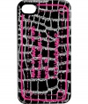 Snap a fun luxe face onto your iPhone with Marc by Marc Jacobs croco-print case - Fits 4G iPhones, allover croco print, pink logo tag print - Stash away in just as bold oversized totes