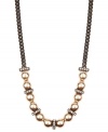 Refine your look with a hint of glamour. Givenchy's stunning strand highlights blush-colored glass pearls and crystal-encrusted spacers. Set in brown gold-plated mixed metal. Approximate length: 16 inches + 2-inch extender.