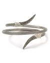 Crafted of sterling silver, this Judith Jack mesh bracelet wraps your wrist in sinuous sparkle.