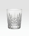 A stunning combination of brilliance and clarity, detailed with signature diamond and wedge cuts and the comforting weight of handcrafted fine crystal. A set of two double old fashion glasses defines traditional drink ware styling even while transcending it. Set of 2 Each: 12-ounce capacity, 4½ high Hand wash Imported 