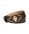 Cinch your look in style with this ultra-luxe snakeskin belt from Etro - Smooth snakeskin belt with southwestern-inspired silver buckle - Style with flared jeans, a boho-inspired top, and ankle boots